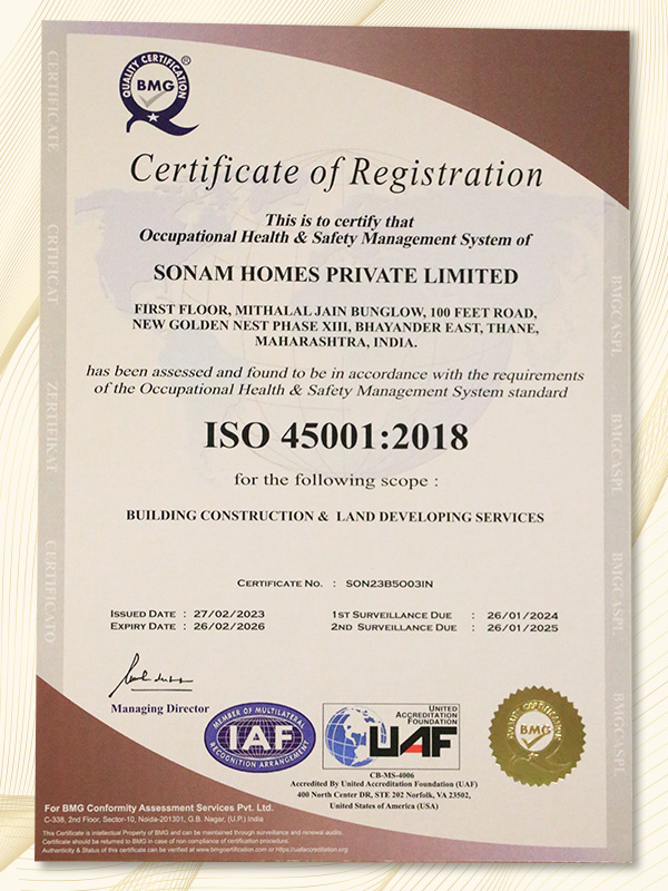 Quality Certification ISO 45001-2018